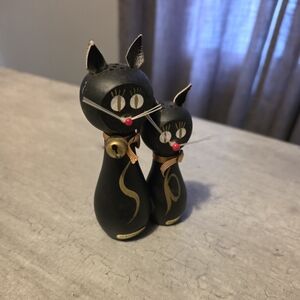 Black Cats Salt Pepper Mid-century modern collectible